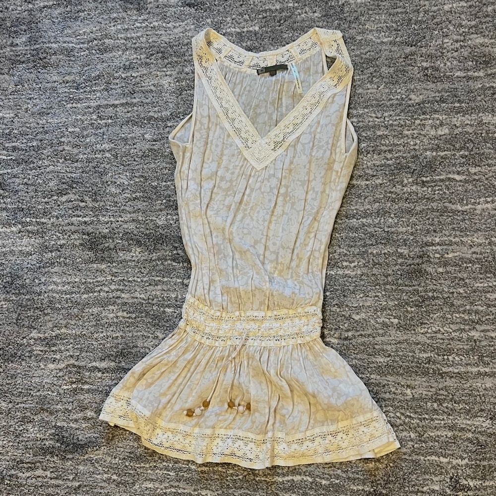 Poupette St. Barth Dress Ivory Mini / Cover-up Size Small
